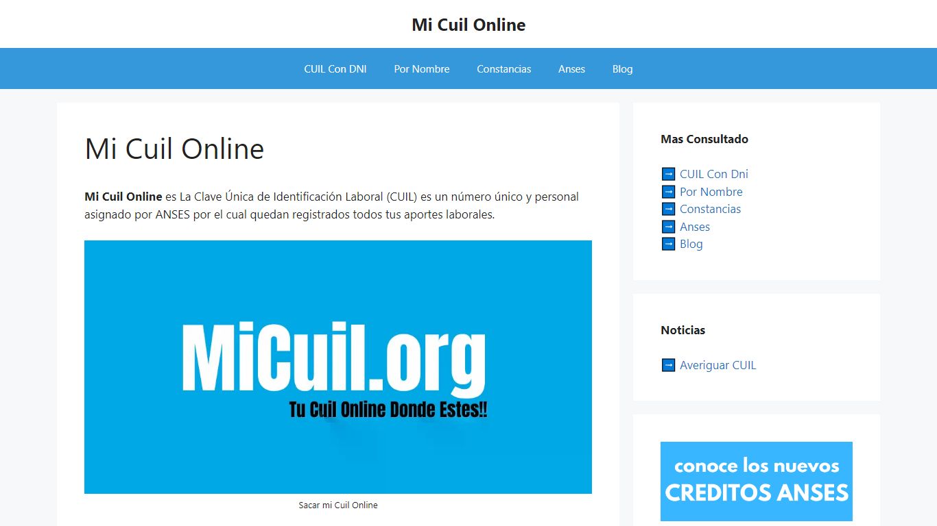 Mi Cuil Online - Constancia CUIL / CUIT Online | Descarga Gratis